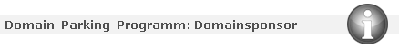 Domainsponsor Leistungen
